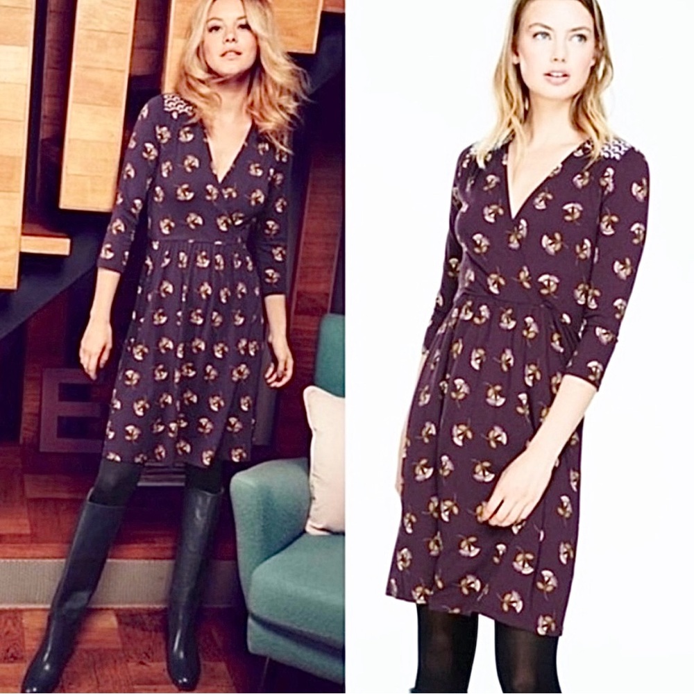 Boden Purple Floral Dress